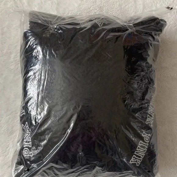 Victoria’s Secret PINK Bling Black Half-Zip Pullover Sherpa Hoodie, Small - Picture 10 of 10